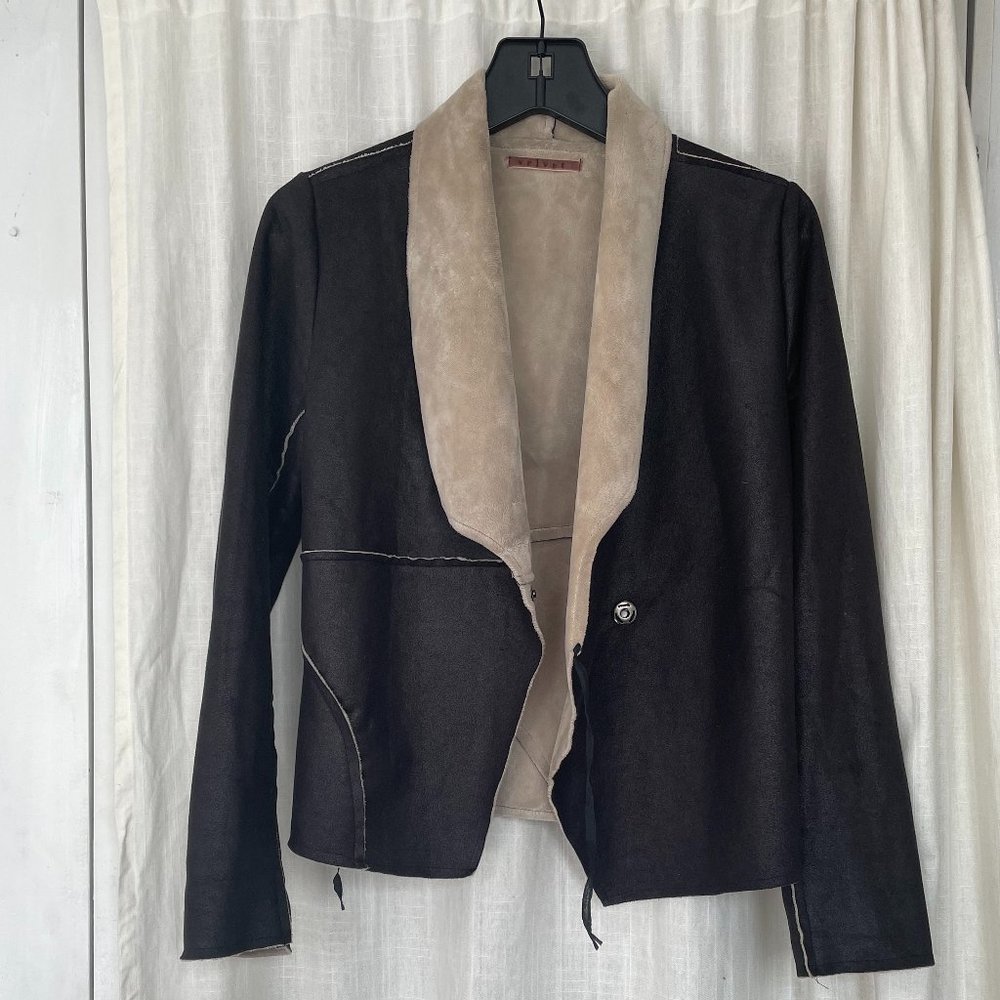 Vegan leather & Shearling Jacket